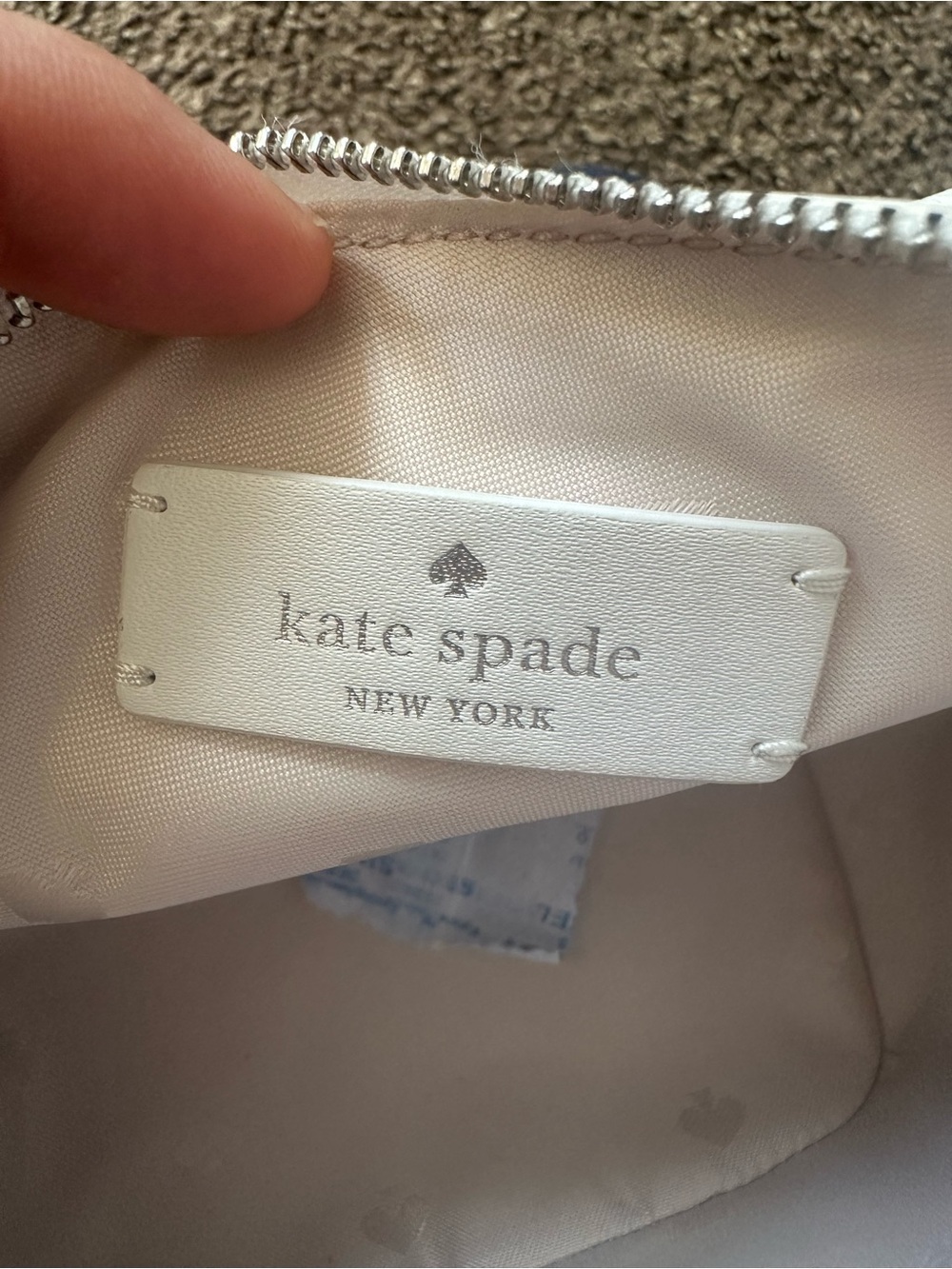 kate spade White Polar Bear Crossbody Bag with Blue Scarf - Picture 8 of 16